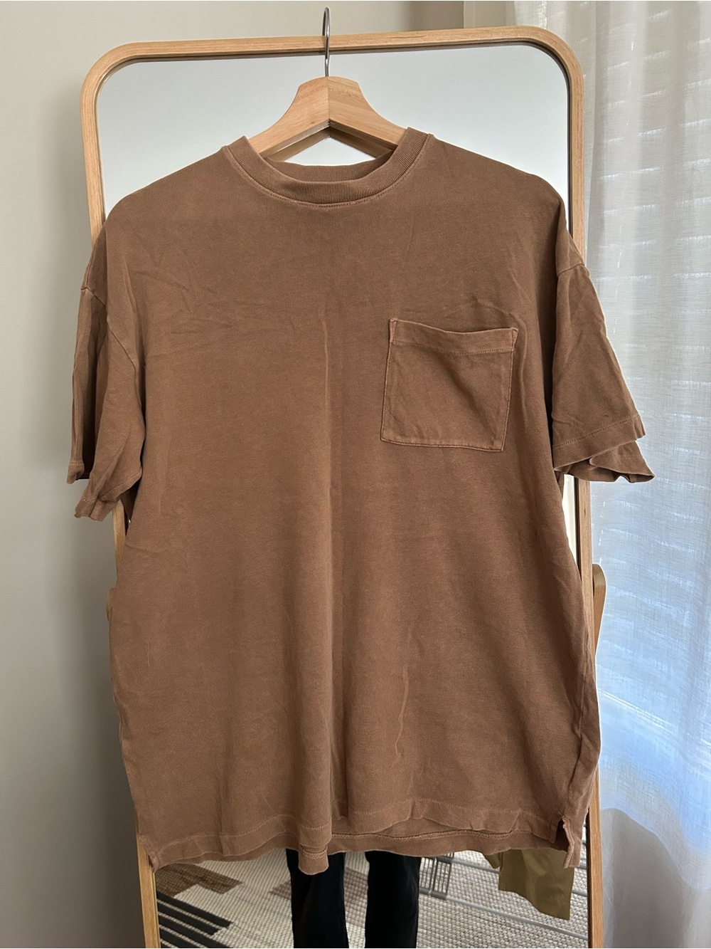 Madewell Short-Sleeve Oversized Pocket Tee in Brown